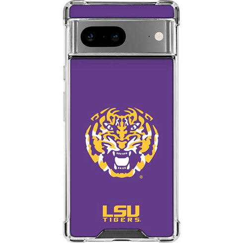 Louisiana State University - LSU Purple Tiger Mascot Google Pixel 8 Clear Case